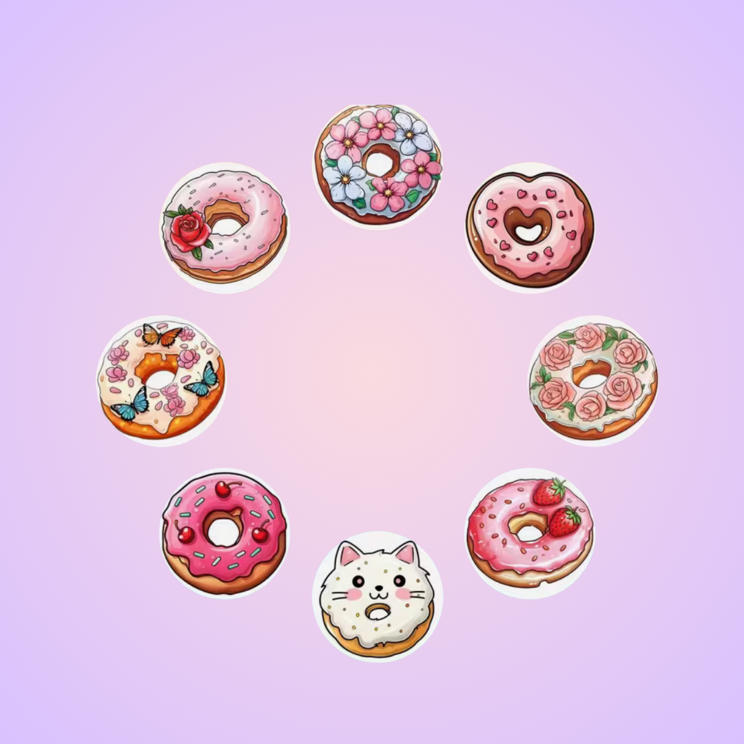 Stickers DONUTS (lot de 8)