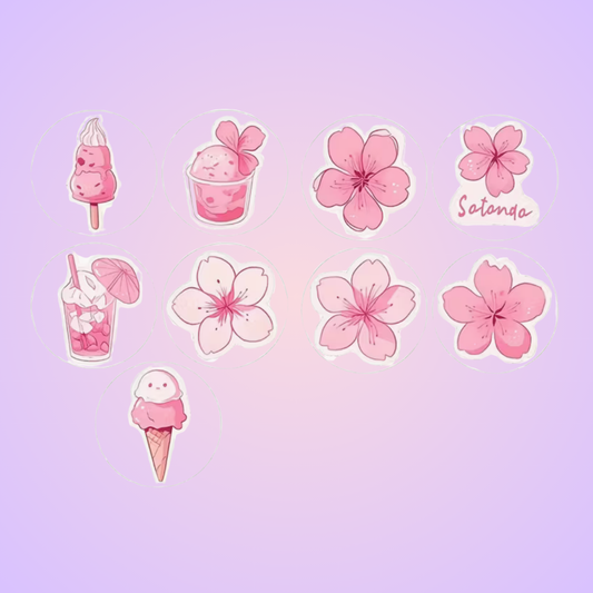 Stickers FLORAL (lot de 9)