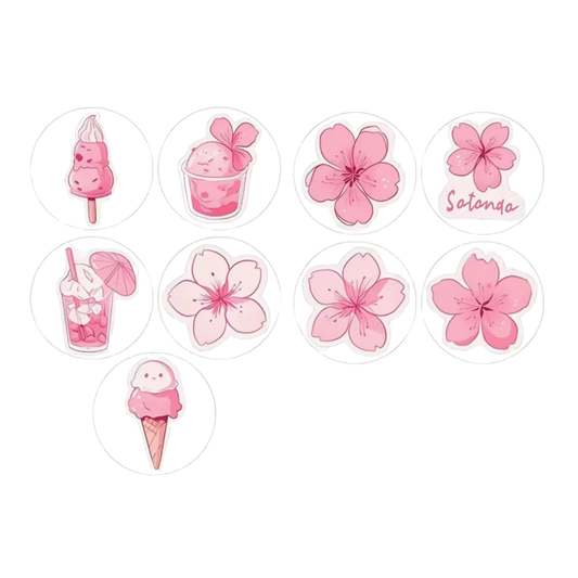 Stickers FLORAL (lot de 9)